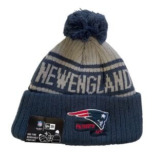 New Era New England Patriots NFL Sport Knit Cuffed Knit Pom Beanie Hat Adult